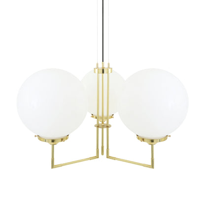 Bellavary Modern Globe Chandelier, Three-Arm