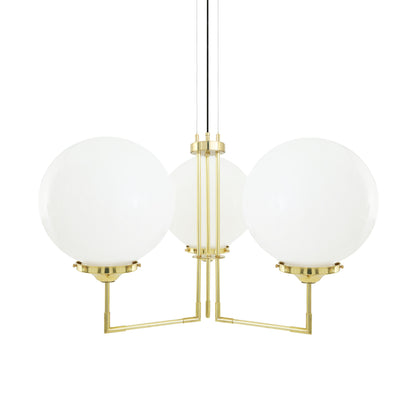 Bellavary Modern Globe Chandelier, Three-Arm
