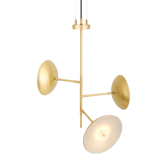 Lustre moderne Oola à diffuseur, trois bras