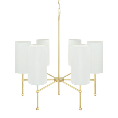 Arizona Modern Brass Six-Arm  Chandelier