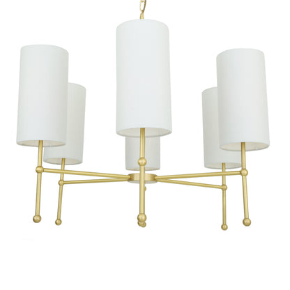 Arizona Modern Brass Six-Arm  Chandelier