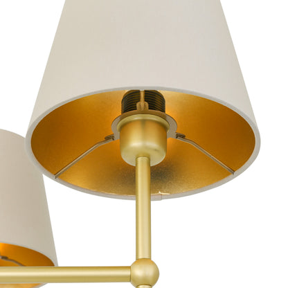 California Modern Brass Six-Arm Chandelier