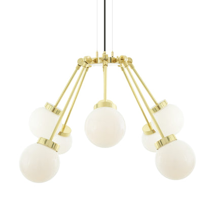 Lustre globe bohème moderne à huit bras
