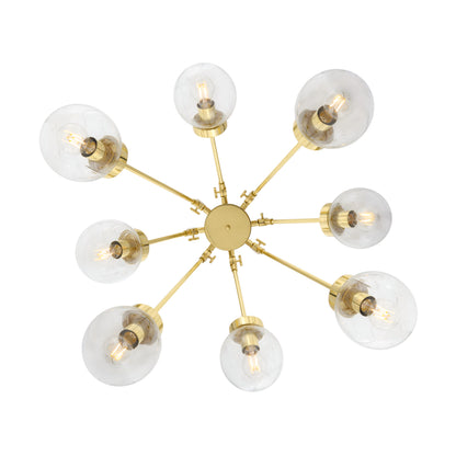 Lustre globe bohème moderne à huit bras