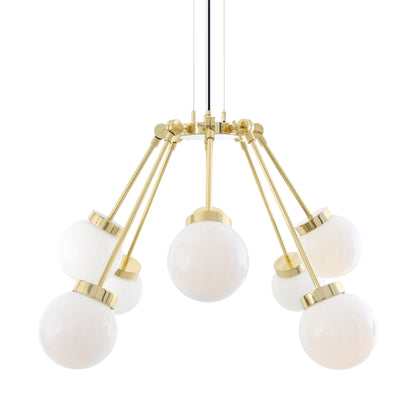 Lustre globe bohème moderne à huit bras