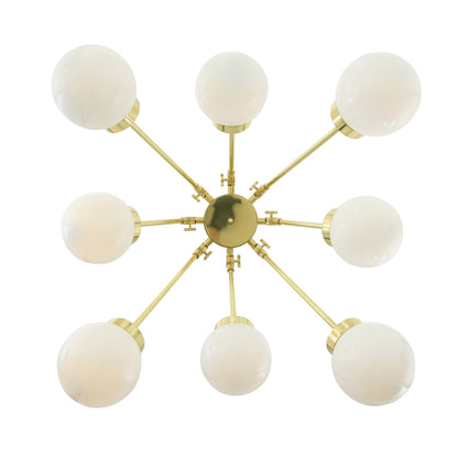 Lustre globe bohème moderne à huit bras