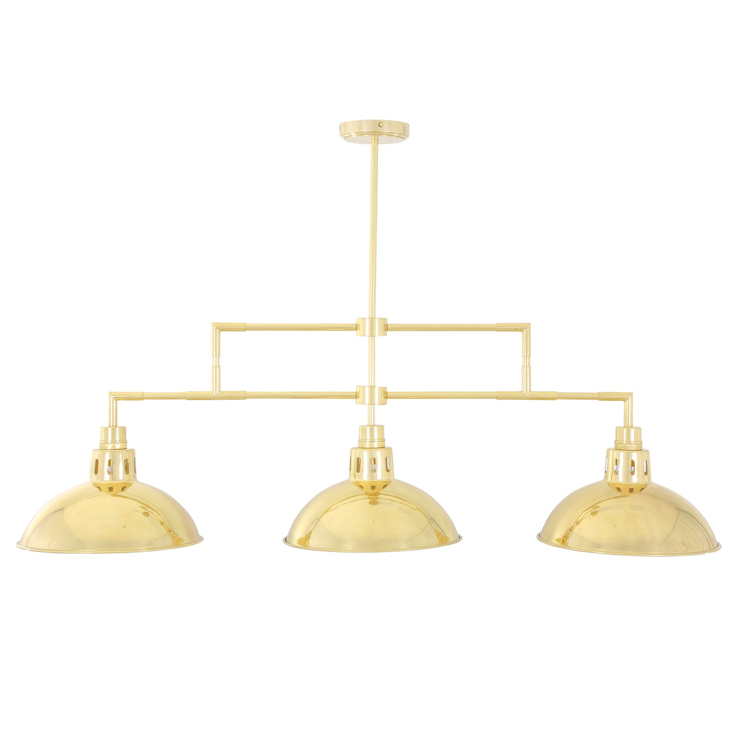 Suspension en laiton vintage Georgia, trois lumières