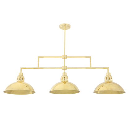 Suspension en laiton vintage Georgia, trois lumières