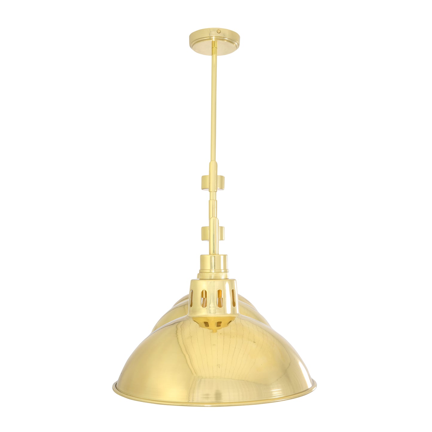 Suspension en laiton vintage Georgia, trois lumières