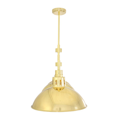 Suspension en laiton vintage Georgia, trois lumières