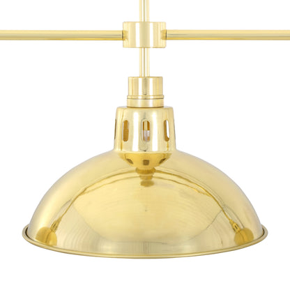 Suspension en laiton vintage Georgia, trois lumières