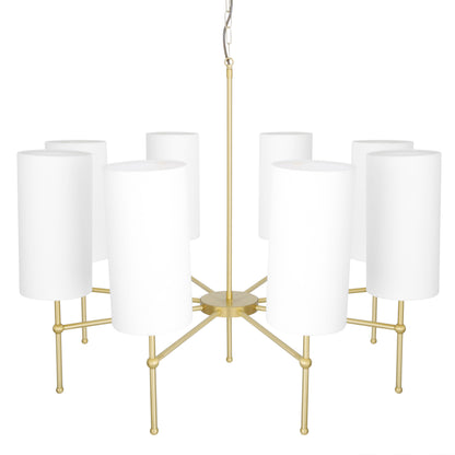 Arizona Modern Brass Eight-Arm  Chandelier
