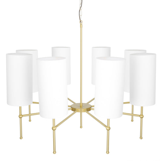 Arizona Modern Brass Eight-Arm  Chandelier