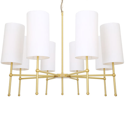 Arizona Modern Brass Eight-Arm  Chandelier