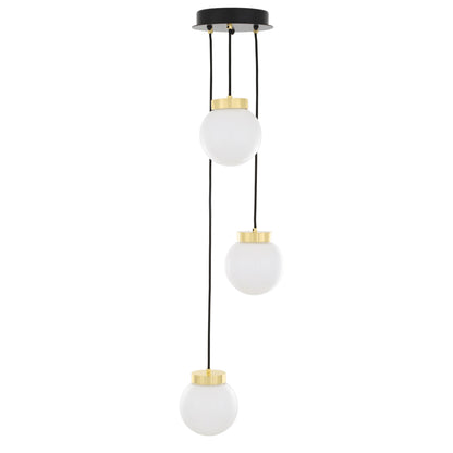 Agusta Cascade Globe Chandelier, Three-Light