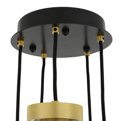 Lustre Agusta Cascade Globe à cinq lumières