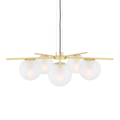 Madison Glass Ball Chandelier, Five-Arm