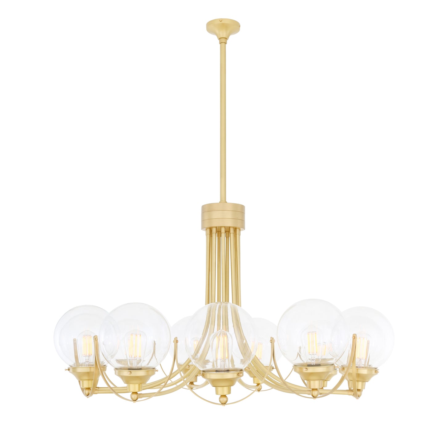 Lustre globe Wilmot grand format, 11 bras