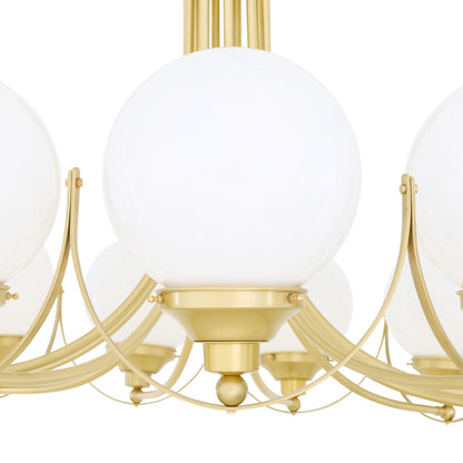 Lustre globe Wilmot grand format, 11 bras