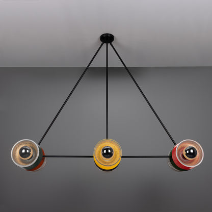 Eclipse Multicoloured Prismatic Glass Dish Chandelier