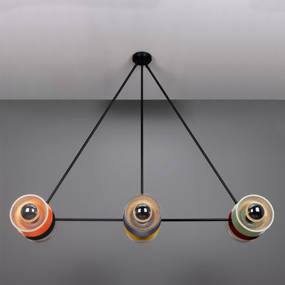 Eclipse Multicoloured Prismatic Glass Dish Chandelier