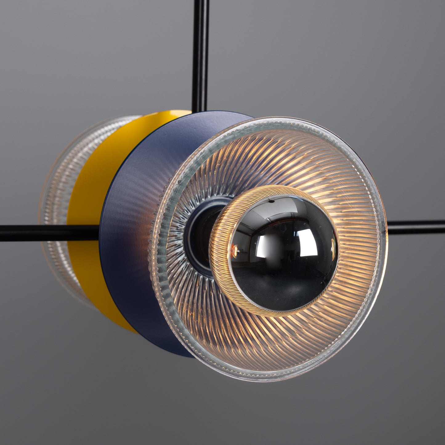 Eclipse Multicoloured Prismatic Glass Dish Chandelier