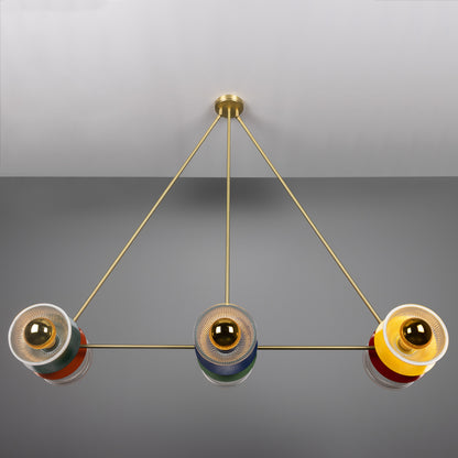 Eclipse Multicoloured Prismatic Glass Dish Chandelier