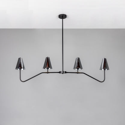 Lustre de bar de l'île Salvador avec abat-jour en laiton