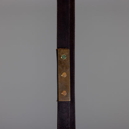 Holmes Linear Island Pendant with Leather Straps, Five-Light