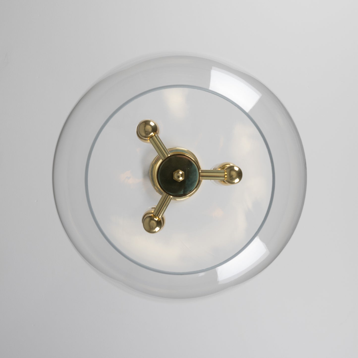 Clermont Modern Mini Chandelier with Open Glass Globe, Three-Light