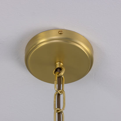 Irvine Modern Brass Chandelier, Eight-Light