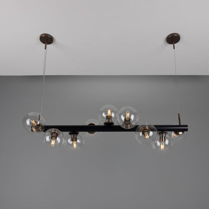 Moriarty Linear Island Pendant Light, Nine-Light