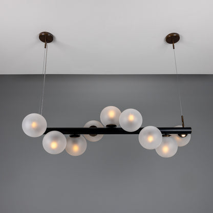 Moriarty Linear Island Pendant Light, Nine-Light