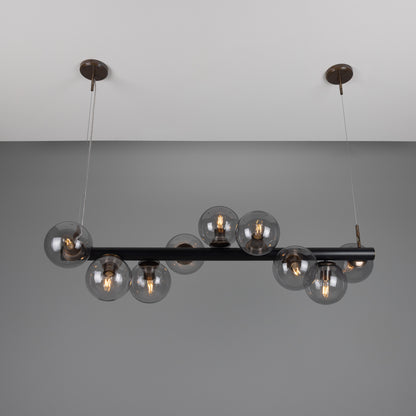 Moriarty Linear Island Pendant Light, Nine-Light