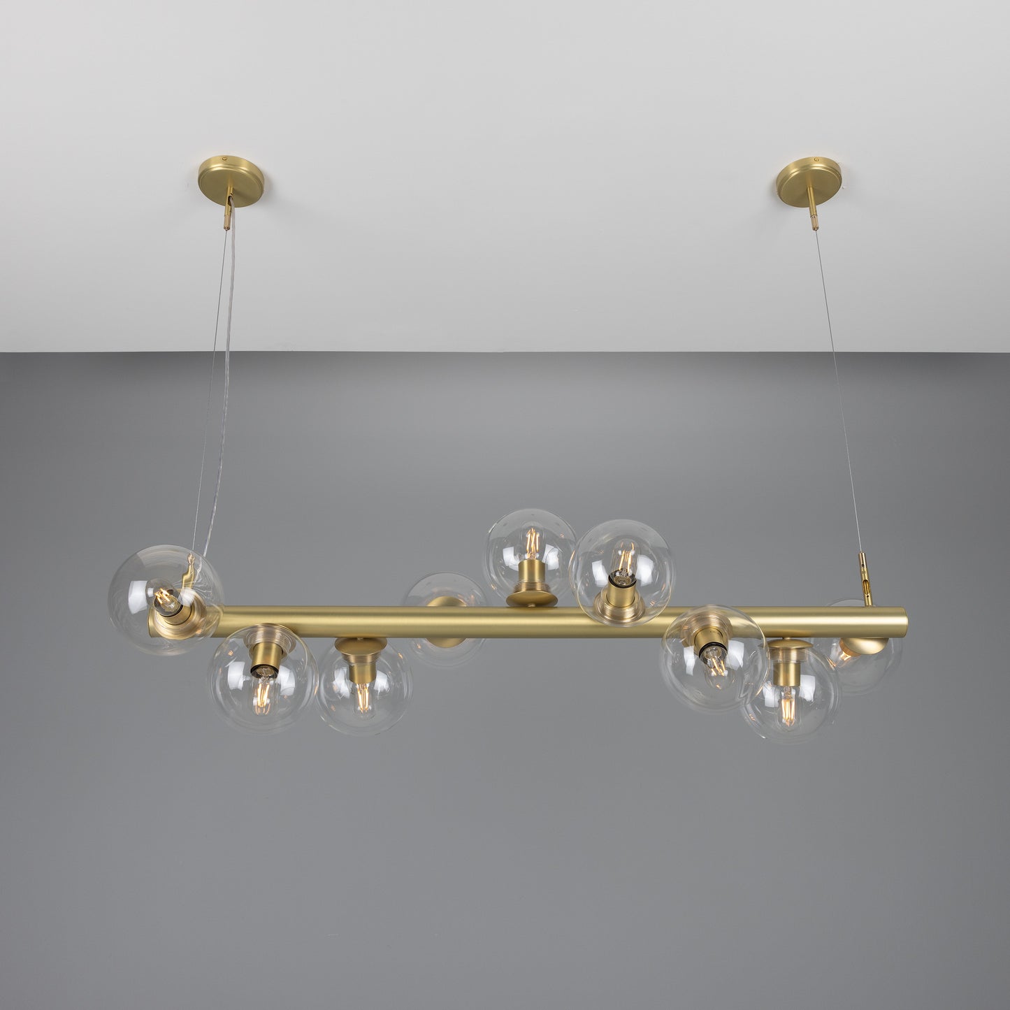 Moriarty Linear Island Pendant Light, Nine-Light