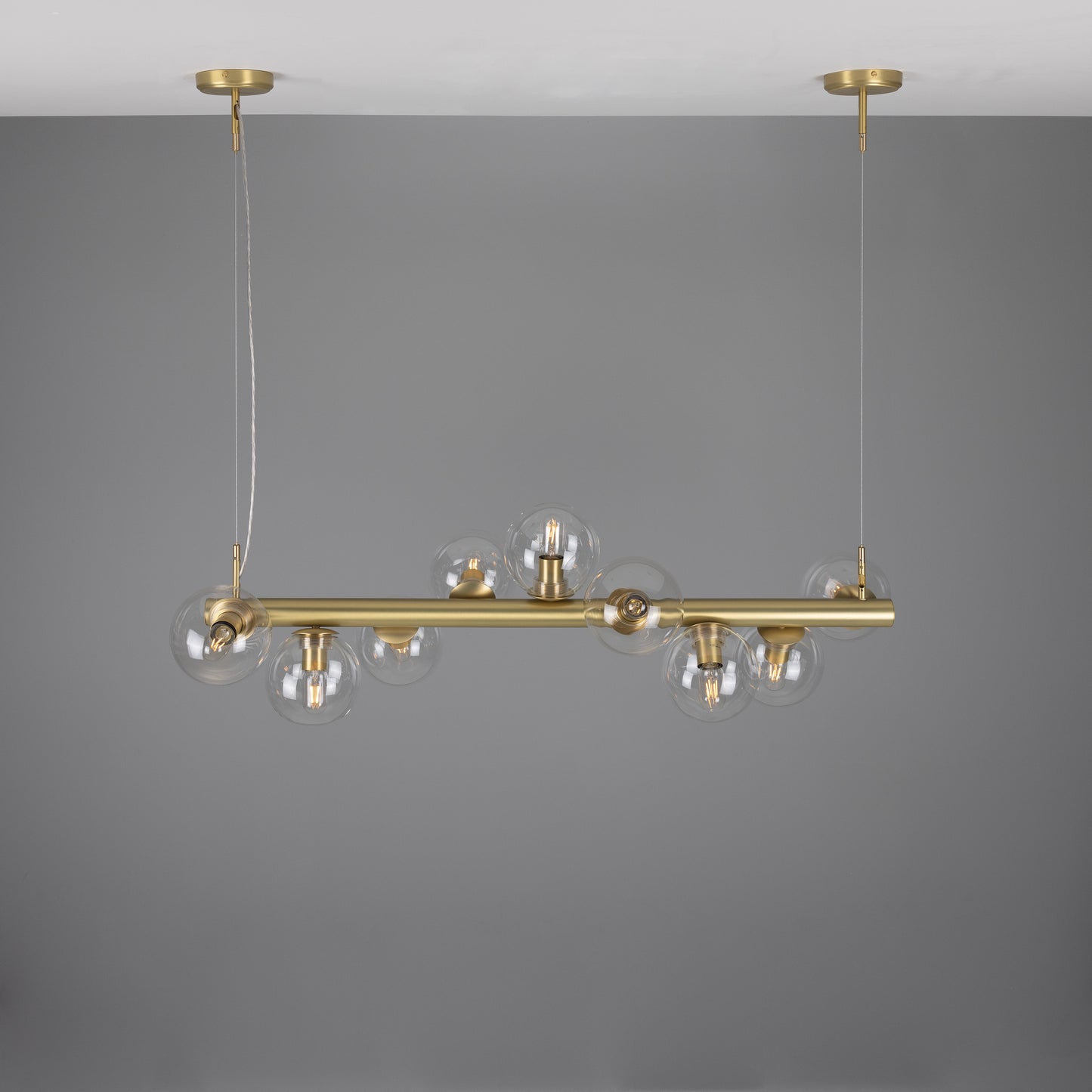 Moriarty Linear Island Pendant Light, Nine-Light