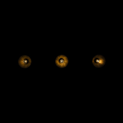 Eclipse Brass Dome Chandelier, Six-Light