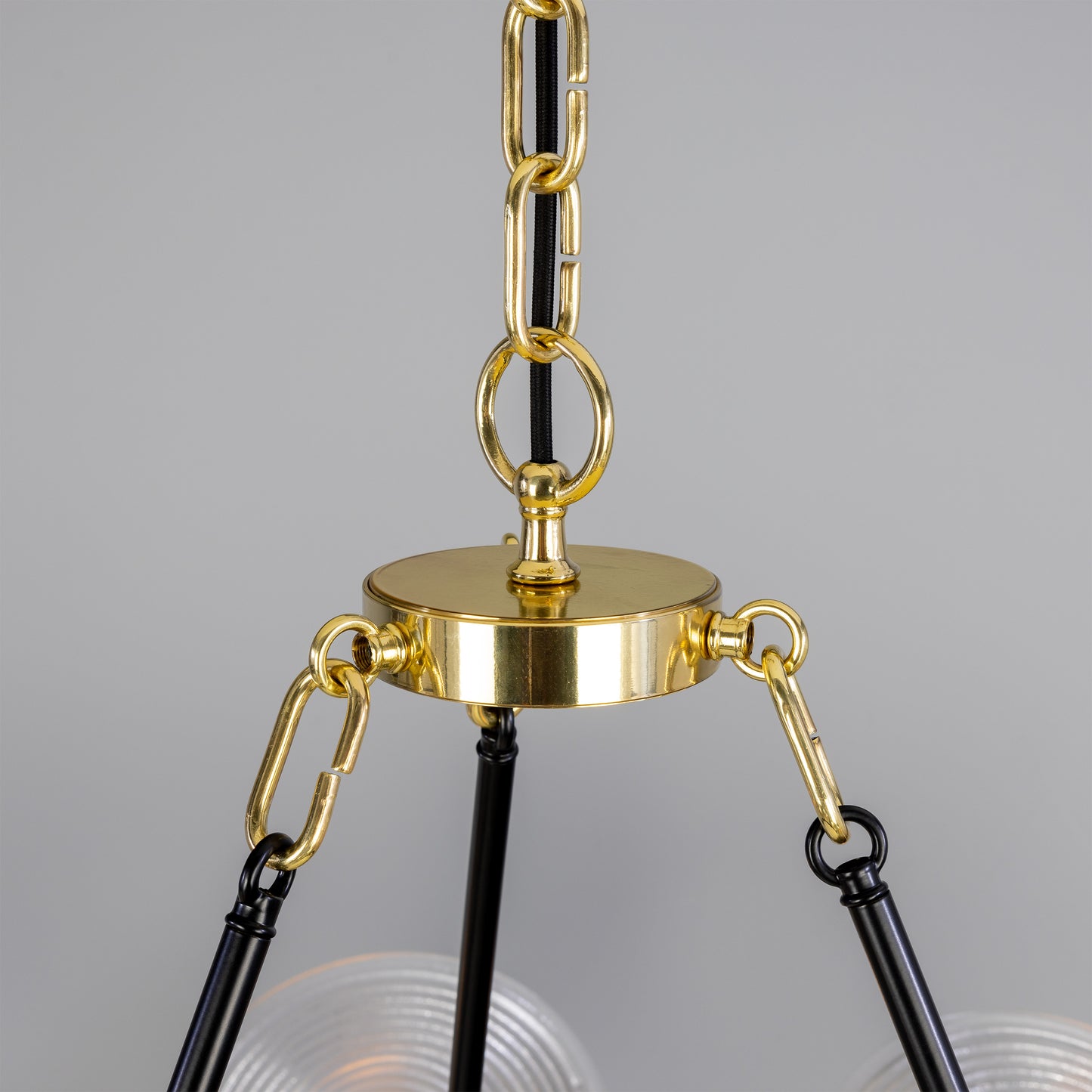 Lustre Portland en verre prismatique à neuf lumières