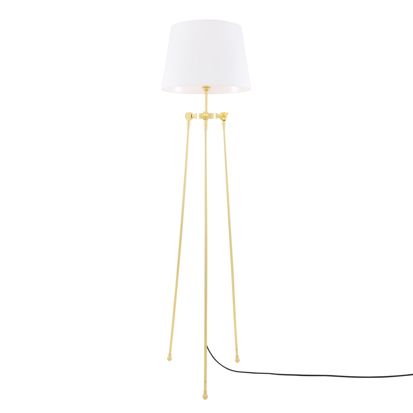 Lampadaire moderne Lismore avec abat-jour en tissu