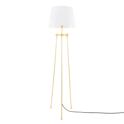 Lampadaire moderne Lismore avec abat-jour en tissu