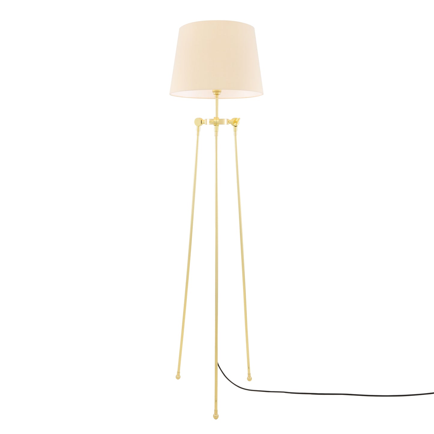Lampadaire moderne Lismore avec abat-jour en tissu