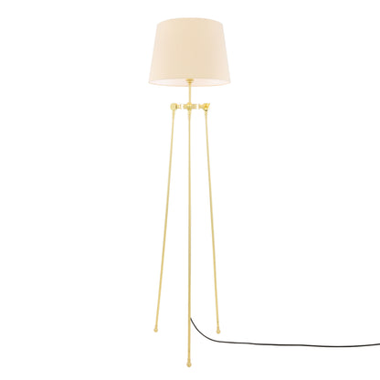 Lampadaire moderne Lismore avec abat-jour en tissu