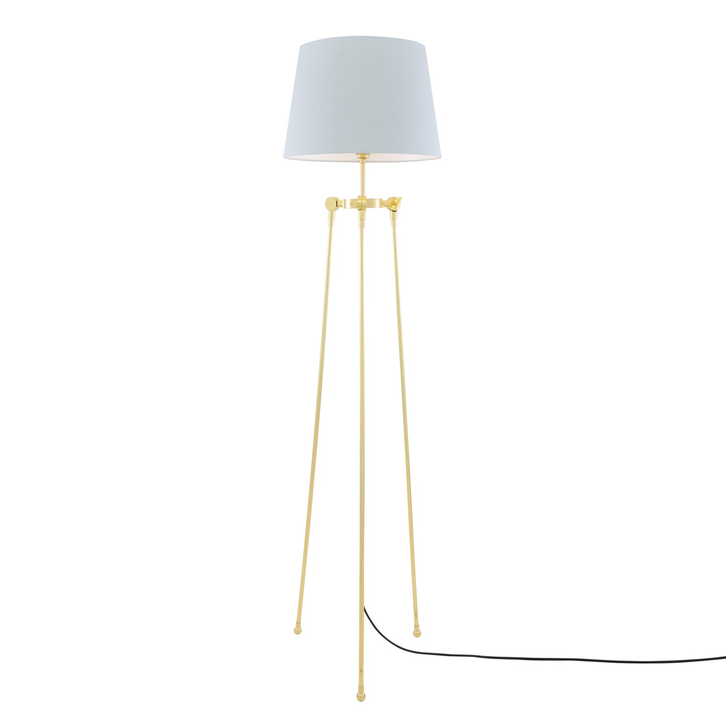 Lampadaire moderne Lismore avec abat-jour en tissu