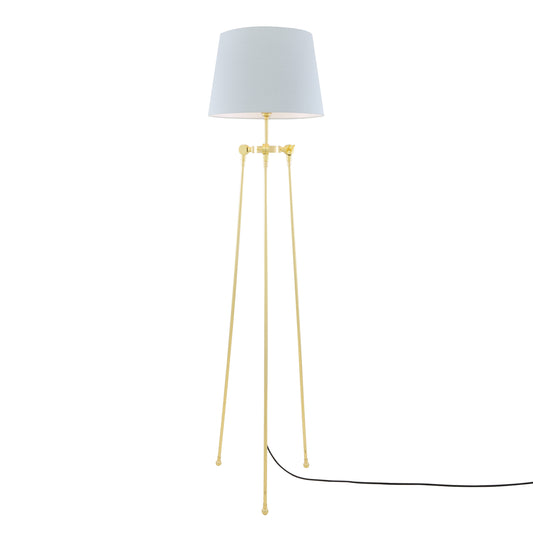 Lampadaire moderne Lismore avec abat-jour en tissu