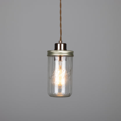 Suspension vintage en forme de pot de confiture