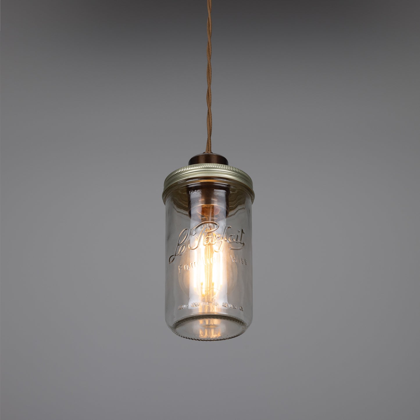 Suspension vintage en forme de pot de confiture