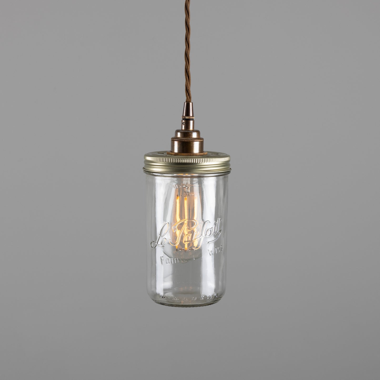 Suspension vintage en forme de pot de confiture