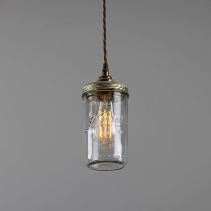 Suspension vintage en forme de pot de confiture