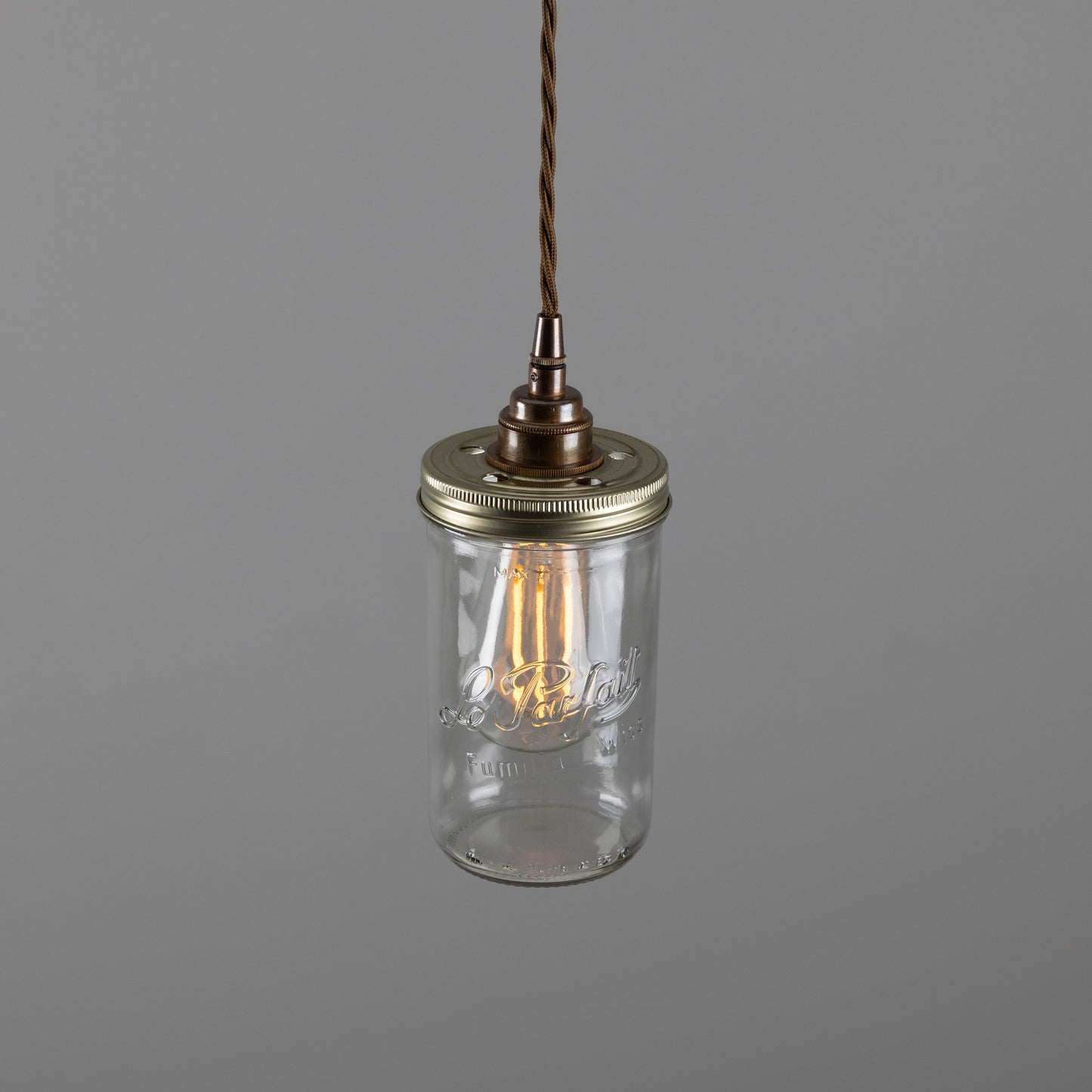 Suspension vintage en forme de pot de confiture