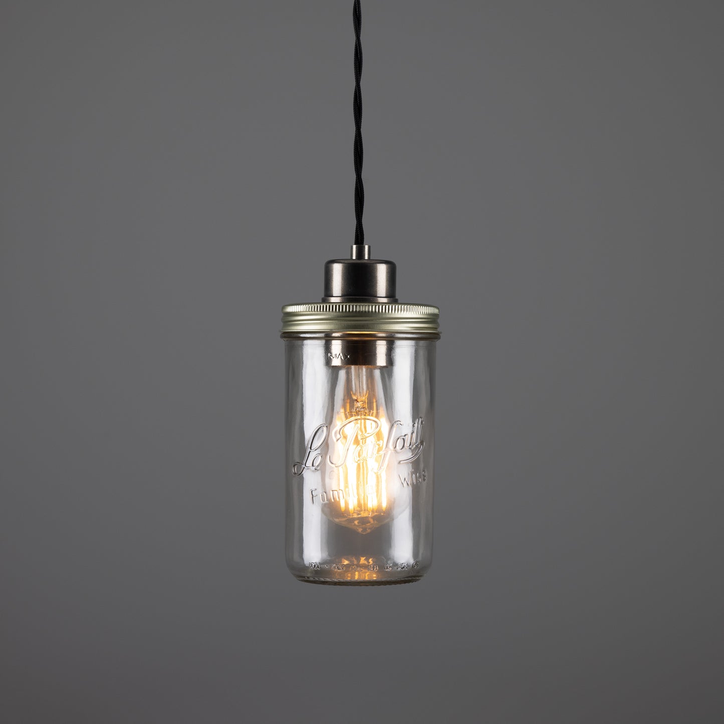 Suspension vintage en forme de pot de confiture